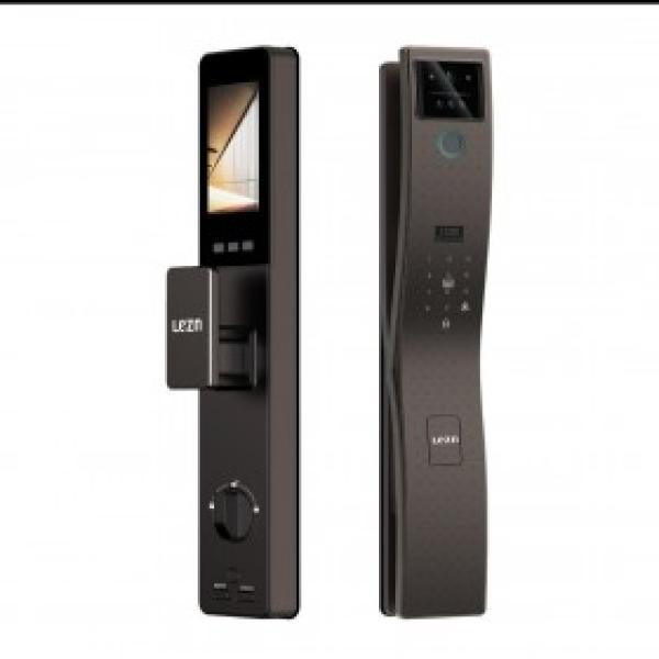 Lezn i19 Active Intercom Face Recognition Smart Door Lock (Matte Gold)
