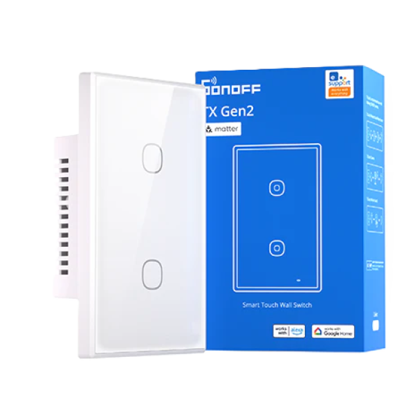 SONOFF TX Ultimate T6-2C-US Matter Smart Wall Switch (2-Gang)